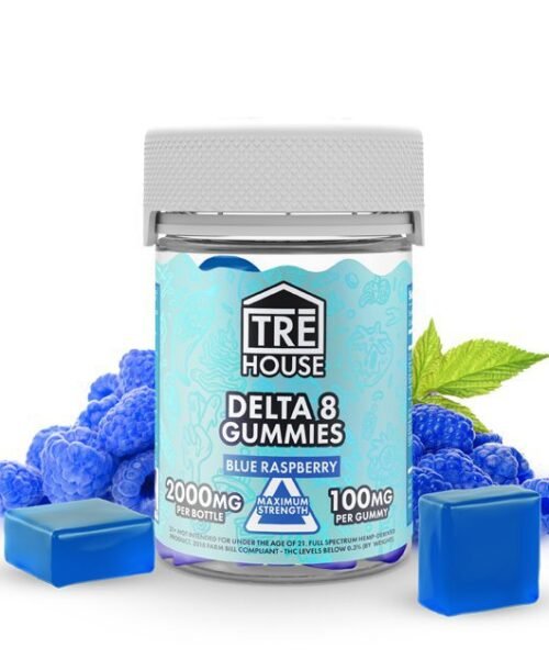Blue Raspberry High-Potency Delta 8 Gummies