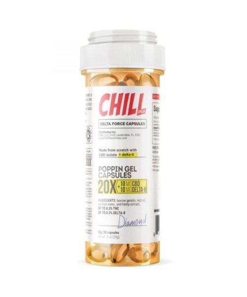 Buy Chill Plus Delta 8 Poppin Gel Capsules – 20X 10mg 20 Count