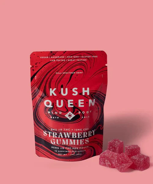 Buy Strawberry Delta 9 THC + CBD Gummies