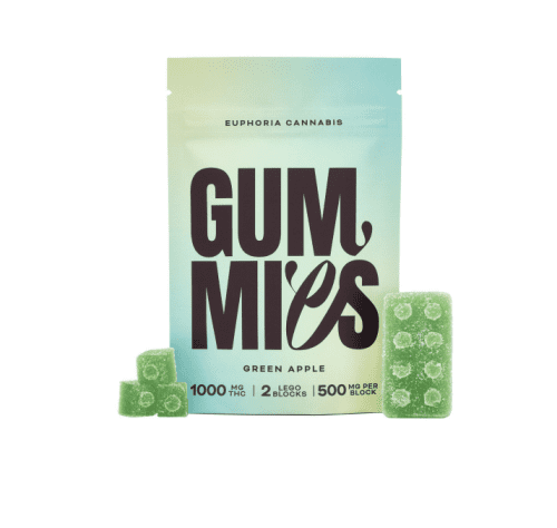 Euphoria Cannabis Green Apple Gummies 1000MG THC UK