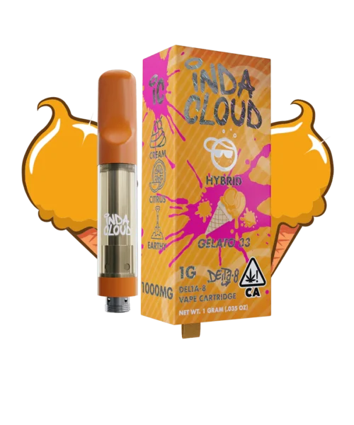 Indacloud Gelato 33 Delta 8 Vape Cartridge