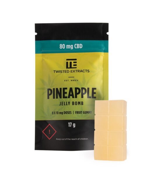 Twisted Extracts – Pineapple Jelly Bombs : 80MG CBD